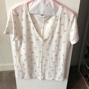 Rails cherry v neck tee.